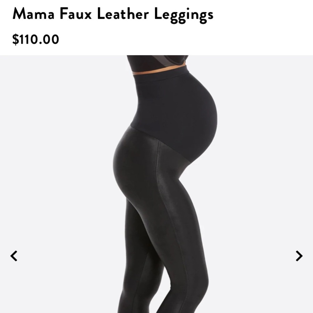 SPANX Mama Faux Leather Leggings
